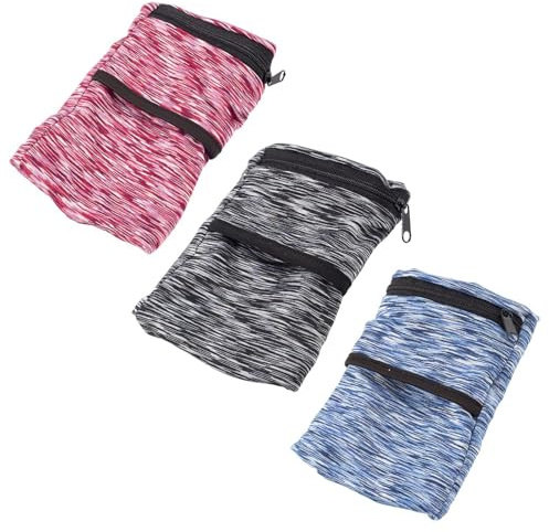 HDGSAFD 3 Pièces Sac De Poignet De Sport, Sac De Poignet Portable, Sac De Poignet Élastique, Équipement De Sport, Adapté À La Course, Au Vélo Et Au Yoga.