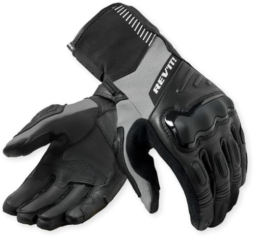 Revit Sand 5 H2O wasserdichte Motorrad Handschuhe, schwarz/grau, S | CE-Protektoren
