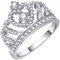 BESPORTBLE Kreativer Frauen Fingerring Kronenring Silberner Tiara Ring Für Mädchen Elegante Fingerdekoration Im Vintage Stil Für Jeden Anlass