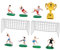 COSMEVIVI 1 Set in Miniatura Mini Porta Da Calcio Di Piccolo Calciatore Per Casa Delle Bambole Decorazione Di Festa Di Calcio Piccoli Giocatori Di Calcio in Plastica Topper