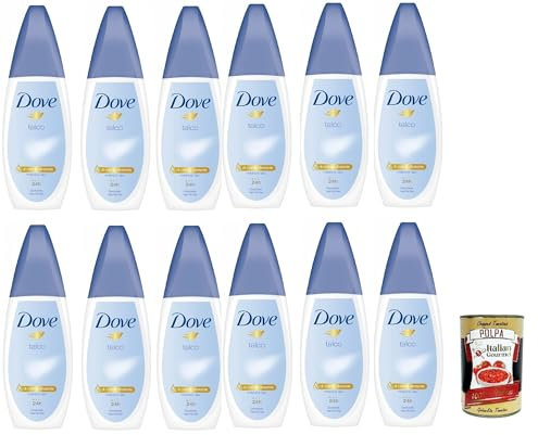 Dove Deodorante Vapo Talco, Deodorant Kein Gas 24h Talkum-Duft - Deo 12x 75ml + Italian Gourmet polpa 400g
