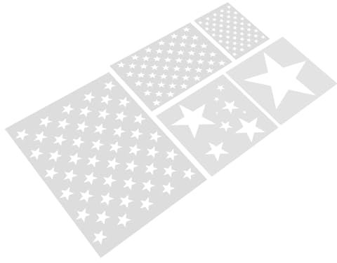 COOPHYA 5 Stück Pentagramm Vorlage, Bastelvorlage, Zeichenvorlagen Für Wandschablonen, Vorlage Zum Malen, Basteln, Zeichenschablone, Vorlage, Kunst, Malvorlage, Malformen, Bastelschablone