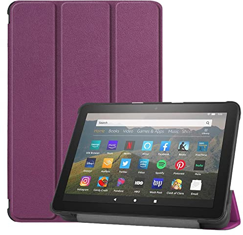 Schutzhülle für LG FH 8 (10./12./14. Gen 2020-2024) Universelle 8-Zoll Tablet-Schutzhülle– Stoßfeste Hülle mit Auto-Wake/Sleep(Purple)