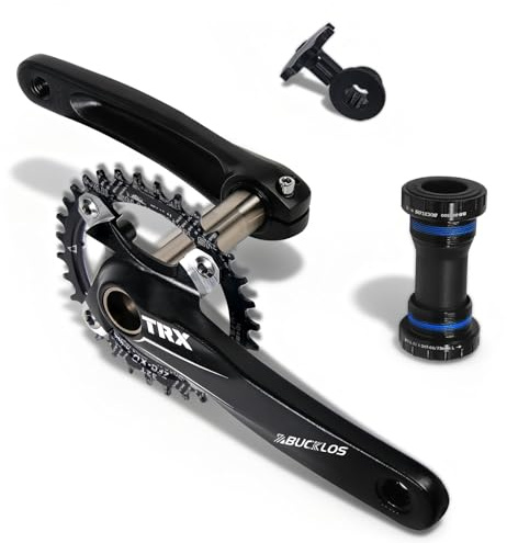 AEYINO 104 BCD Hollow Integrated MTB Crankset - 170mm 1x | Hollow integrated design, 30T-38T narrow wide chainring, includes bottom bracket & bolts, lightweight aluminum alloy