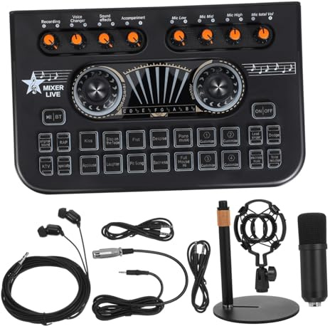 Mixeur Audio Portable X3-bm700 X3, Carte Son et Microphone pour Karaoké