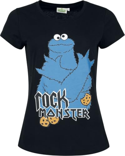 Sesamstraße Rock Monster Frauen T-Shirt schwarz