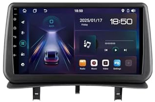 Stereo Radio para Renault Clio 3 Clio 3 2005-2014 9 Pulgadas Android 15 Coche Stereo con BT GPS WiFi FM Carpaly Backup Camera Cooling Fan para, 8 Core 4G+64G
