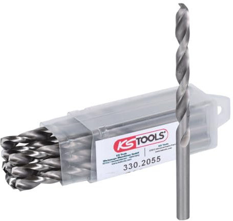 KS Tools 330.2055 HSS-G Spiralbohrer, 5,5mm, 10er Pack