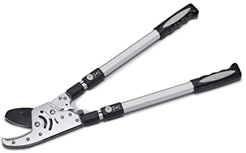 Kings County Tools Élagueur à enclume à double cliquet | Coupe du bois sec | Poignées extensibles de 66 cm à 101,6 cm de long | Coupez les branches d'arbre mortes | 6 arrêts de position verrouillés |