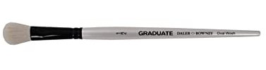 Daler Rowney - 212152050 - Kit De Loisirs Créatifs - Pinceau Ovale Graduate en Poils Blancs De Chèvre pour Effet Badigeon - Taille 1/2, Blanc