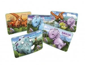 Kinder 3D Dino Platzdeckchen mit Namen Nina