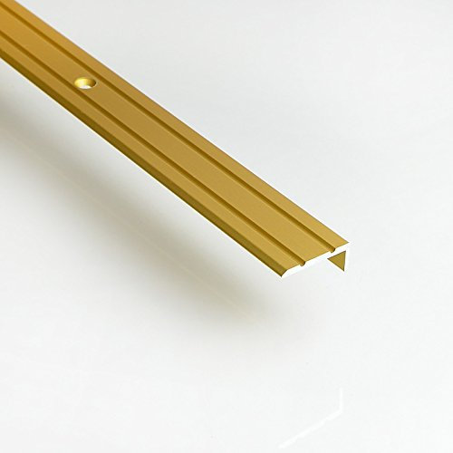 [DQ-PP] 1 x ALU PROFIL -L- Winkelprofil - Winkelmaße: 25x10 Farbe: gold, Länge: 100cm Treppenkanten Winkelprofil Treppenwinkelprofil Treppenprofil Treppenkantenprofil NEU
