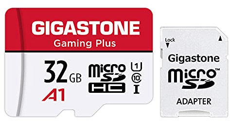 Gigastone 32GB Micro SD Card, Camera Plus 90MB/s, Full HD Video, U1 C10 Class 10 Micro SDHC UHS-I Memory Card, with MicroSD to SD Adapter