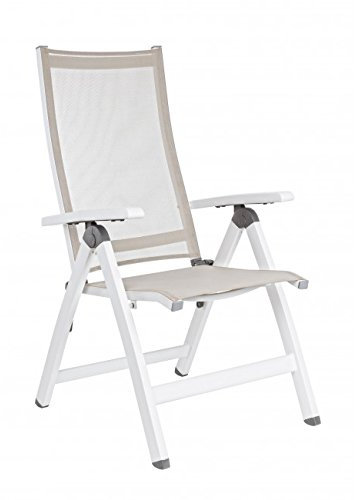 CRUISE Klappbarer Outdoor-Sessel Weiß 59x71x h 113 cm