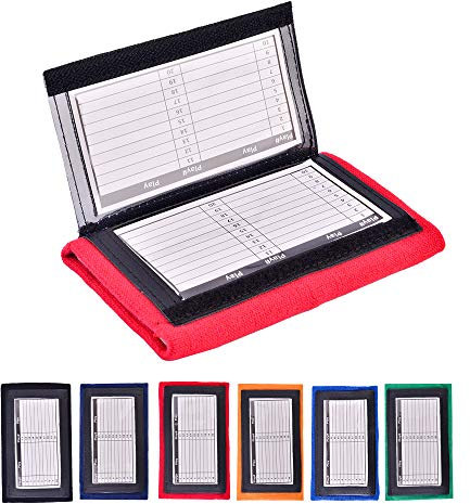 careworx Wrist Coach – PlayBook Armband (Jugend) mit Dreifach windows-great für Tackle, Touch, und Flagge Fußball, rot