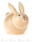 Rudolphs Schatzkiste Osterdekoration Hase klein, Natur - Osterhasenfigur - Osterdeko – Osterhase – Osterfigur – Ostern & Frühjahr - Holzfigur – Handarbeit aus dem Erzgebirge – Höhe ca. 6 cm - NEU