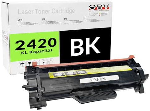 OBV Kompatibel TN2420 Toner ersetzt Brother TN-2420 DCP-L2510D DCP-L2512D DCP-L2530DW - 6000 Seiten schwarz