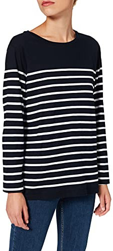 Armor Lux Damen Marinière Port-Louis Héritage Femme Pullover, Mehrfarbig (Bi8 Rich Navy/Blanc Bi8), 44 (Herstellergröße: 5)