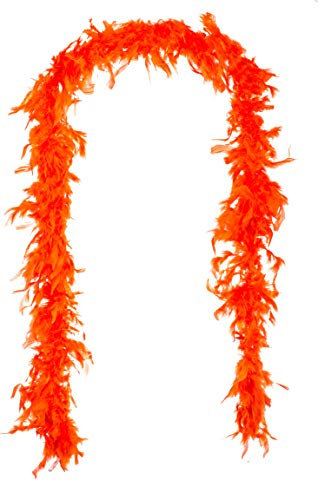 Brandsseller - Federboa Federschal Federstola Schal Karneval Fasching Burlesque Erwachsene Kostüme Zubehör ca. 1,80 m Orange