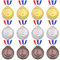 Swpeet Medaillen mit Band, Olympischer Stil, für Kinderveranstaltungen, Klassenzimmer, Bürospiele und Sport – 1. 2. 3. Platz (12 Stück)