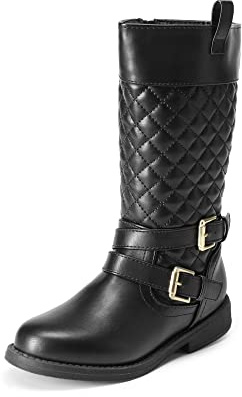 DREAM PAIRS Unisex-Child Girls Buckle Knee High Riding Boots Children's Autumn and Winter Size Kid LUCKID-01
