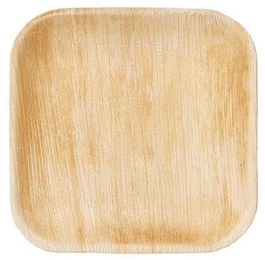 Raj Palm Leaf Square Plates 7 (18cm) | 50 Pack | Compostable | Strong, decorative & 100% eco-friendly. Great for weddings, dinners, camping & outdoor BBQs.