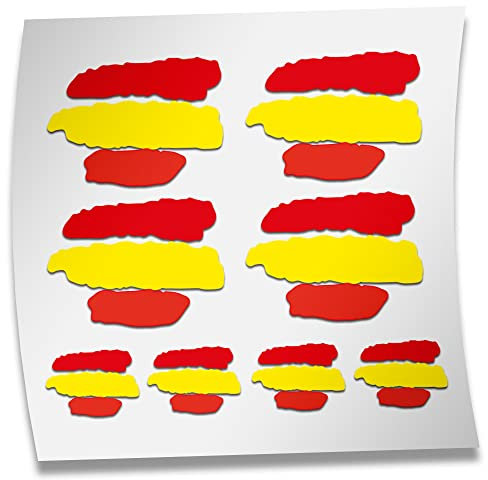 8 x BANDERA ESPAÑA VINILO ADHESIVO PEGATINA STICKER coche moto casco