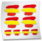 8 x BANDERA ESPAÑA VINILO ADHESIVO PEGATINA STICKER coche moto casco
