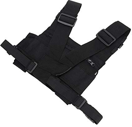 Annadue Brusttasche für Männer und Frauen, Brusttasche mit Verstellbarem Gurt, Kompatibel mit Allen Funkgurten, für die Polizei, die Baustelle usw.