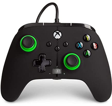 PowerA Controller cablato avanzato Xbox Series X|S - Green Hint, Gamepad, Controller per Videogiochi cablato, Controller di Gioco, Funziona con Xbox Series X|S