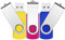 Lot de 3 mini clés USB 2.0 - 64 Go - Cadeau de Noël/d'anniversaire - Pour l'école, le bureau, les enfants et la maison - Multicolore