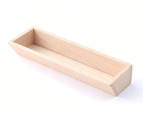 Melody Jane Dolls House Bare Wood Trough Miniature Unfinished Garden Plant Stable Accessory