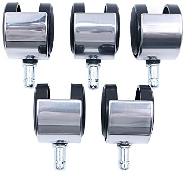 Namvo Bürostuhlrollen, Set mit 5 Ersatzrollen aus Polyurethan, Ersatzrollen für 11 mm Drehstuhl, schützt Ihren Teppich/Hartholz (kein L?rm)