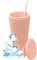 Gobelet avec couvercle avec paille – Tasse froide à double paroi en plastique pour café glacé, eau, neige fondue ou smoothies, votre tasse home cinéma (700 ml, corail mat)
