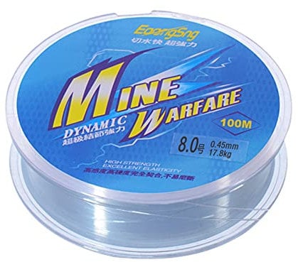 Rnitle 0.45mm/100m Angelschnur,Nylon Angelschnur,Transparent Monofile Angelschnur,Starke Spannung Hohe Belastung für Forelle Hecht Zander Karpfen,Schnur zum Aufhängen von Dekorationen und Schmuck