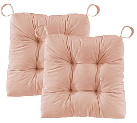 Traumnacht Stuhlkissen Premium 2er Set, 38 x 40 x 7 cm, Rose, Öko-Tex Zertifiziert, produziert nach deutschem Qualitätsstandard 03770402105