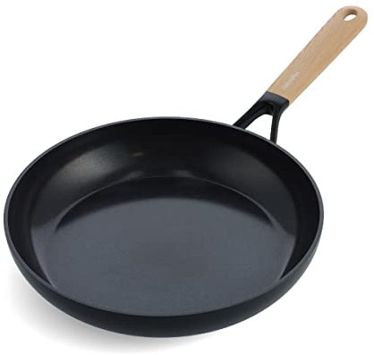 GreenPan Eco-Smartshape Healthy Ceramic Non-Stick 28 cm Frying Pan Skillet, Light Wood, PFAS-Free, Induction Suitable, Black