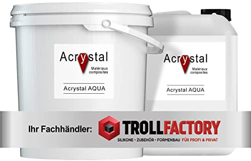TFC Troll Factory Acrystal Aqua Set Harz + Pulver 1:7, Größe 3.2 kg (0,4 kg + 2,8 kg)