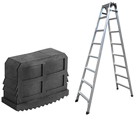 2Pcs/Paar Rutschfeste Gummifüße, Gummifüße für Leitern, Austauschbare Leiterfüße aus Vollgummi für Ausfahrleitern, Schwarz