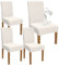 Granbest Premium Wasserdicht Esszimmer Stuhl Abdeckungen Satz Von 4, Stretch Hohen Zurück Stuhlhussen Slipcover Für Esszimmer, Abnehmbaren Stuhl Schutz Für Bankett, Küche, Party (4er Set, Cremeweiß)