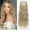 ShowJarlly Clip in Extensions, 4PCS 60 cm Voller Kopf Haarverlängerungen mit Clips Synthetik Gewellte Haarextension Wavy Haar Extensions Clip in Haarteil für Frauen