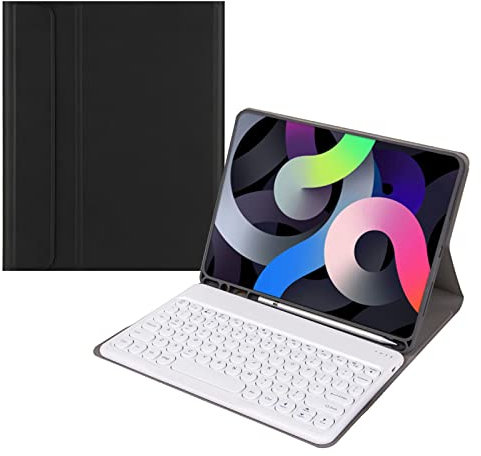 GUPENAA Keyboard Case for iPad 6th Gen 2018, 5th Gen 2017, Air 2/Air 1, Pro 9.7, Magnetically Detachable Wireless Bluetooth Keyboard with S Pen Holder,White