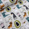 VmG-Store Baumwollstoff Meterware 140cm Breite Stoffe zum Nähen Nähstoff Kinderstoff für Kissen Babykleidung Kinderkleidung DIY (Zoo Tiere Bb002)
