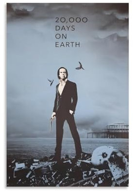 SECOLI Nick Cave Movie 20000 Days on Earth Filmposter auf Leinwand, dekoratives Gemälde, Wandkunstdruck, modernes Dekor, 60 x 90 cm