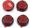 4 X 20mm 3 M Red Number Plate Reflectors Adhesive Stick On Motorcycle Bike MOT