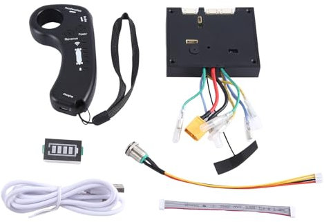 Desikixudy Elektro-Skateboard-Motor-Kit mit doppelter Traktion ESC und Fernbedienung für elektrisches Longboard (Steuerung B)
