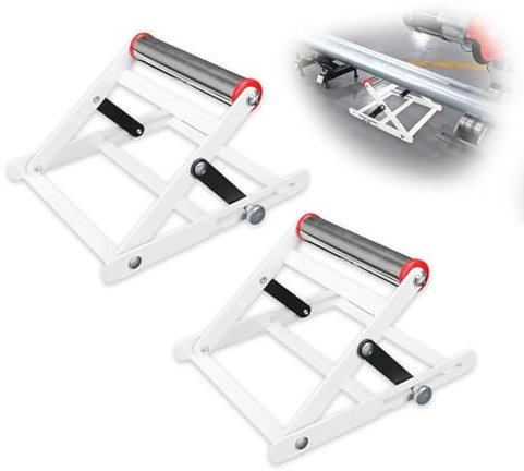 2PC Verstellbarer Schneidemaschinen-Stützrahmen, klappbarer Tischkreissägenständer, höhenverstellbar, Metallschneidemaschinen-Arbeitsständer, Materialstützrahmen, Edelstahl-Schneidemaschinenaufsatz