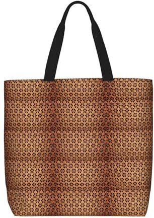 Bolsa de hombro con estampado de campo de trigo, bolsa de compras al aire libre, bolsa de comestibles de viaje, bolsa de compras, Rejilla tejida de mimbre., Talla única