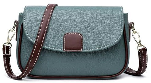 TAZIZI Kleine Umhängetasche für Damen, PU-Leder, modische Umhängetasche, einfache Kuriertasche, Handtaschen und Geldbörsen, bl, Einheitsgröße