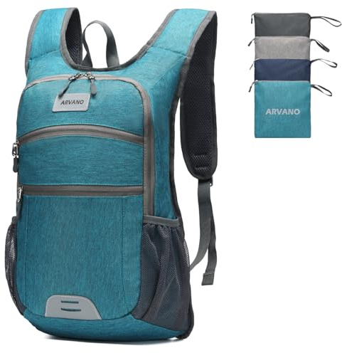 Arvano Wanderrucksack Leichter faltbarer Rucksack 10L Kleiner Rucksack für Männer Frauen, Tagesrucksack Mini Rucksack für Wandern Radfahren Reisen Outdoor Daypack (Grün)